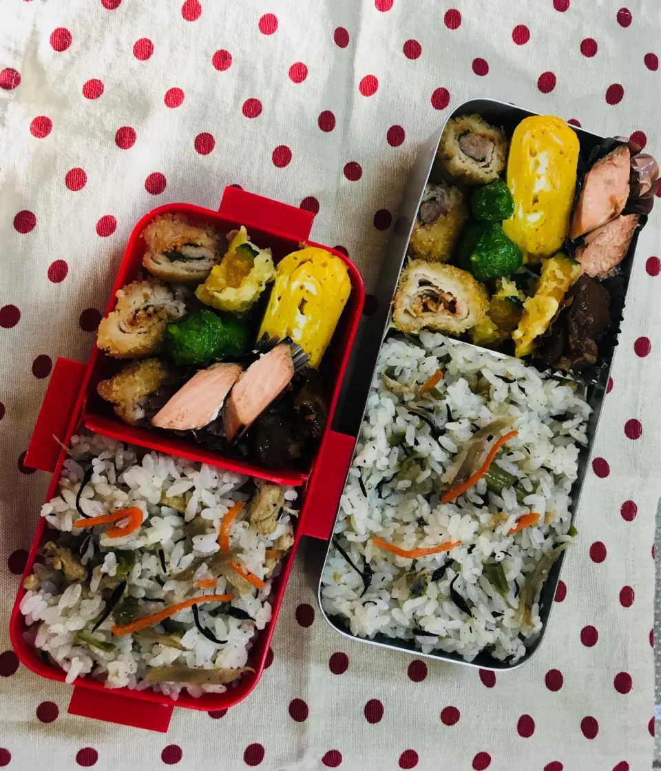 Snapdishの料理写真:8月9日 炊き込みご飯弁当🍱|sakuramochiさん