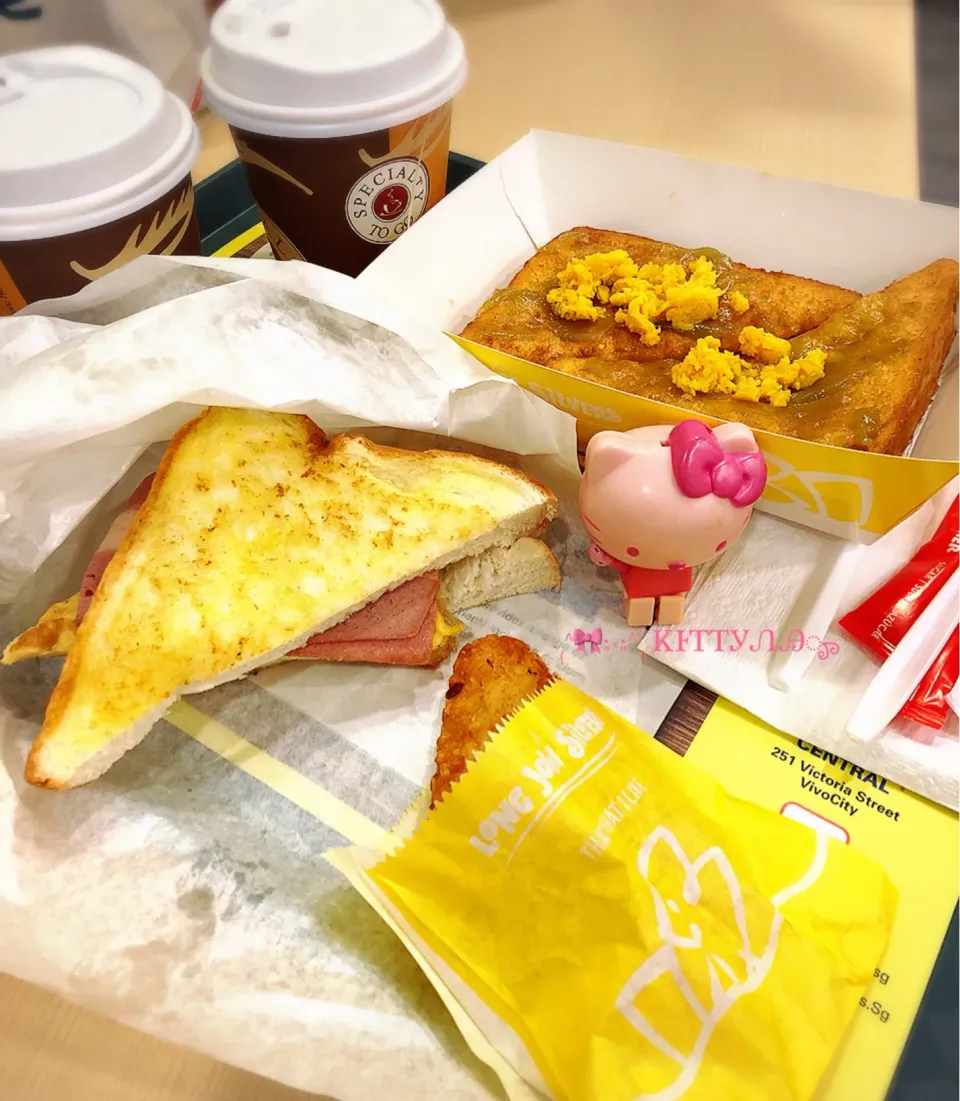 Snapdishの料理写真:☕️Hainanese Kaya French Toast 🍞
🥓Sin TurBacon Hot Milo|🎀Kittyna🌸さん