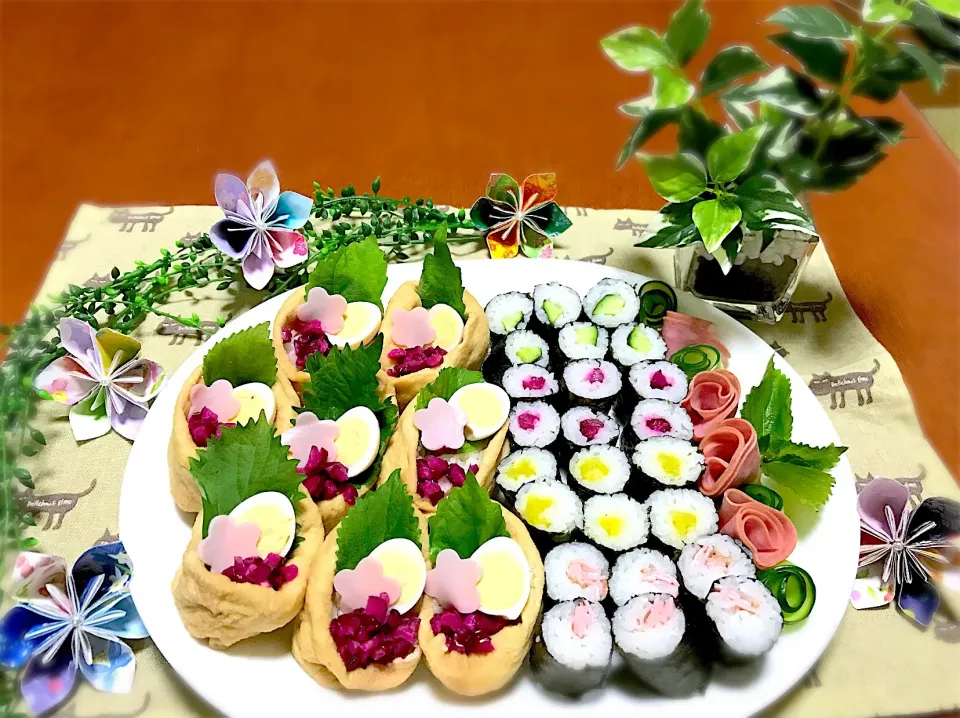 かわりいなり寿司とミニ海苔巻き🤗|バシュランさん