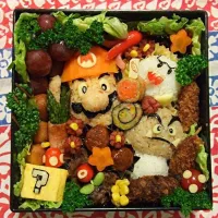 Snapdishの料理写真:💚❤スーパーマリオお弁当❤💚|🌼🌼🌼はな🌼🌼🌼さん