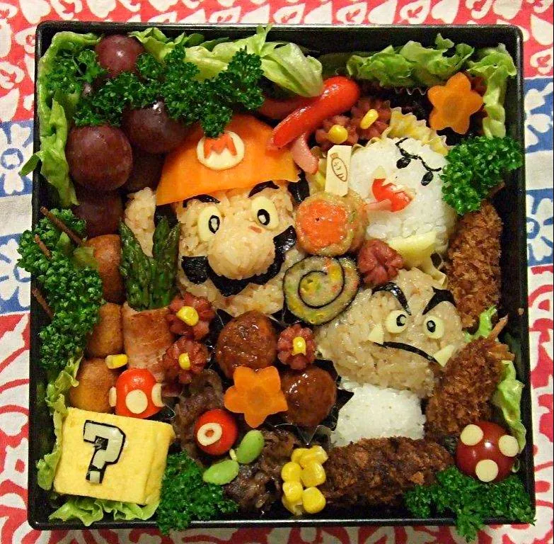 💚❤スーパーマリオお弁当❤💚|🌼🌼🌼はな🌼🌼🌼さん