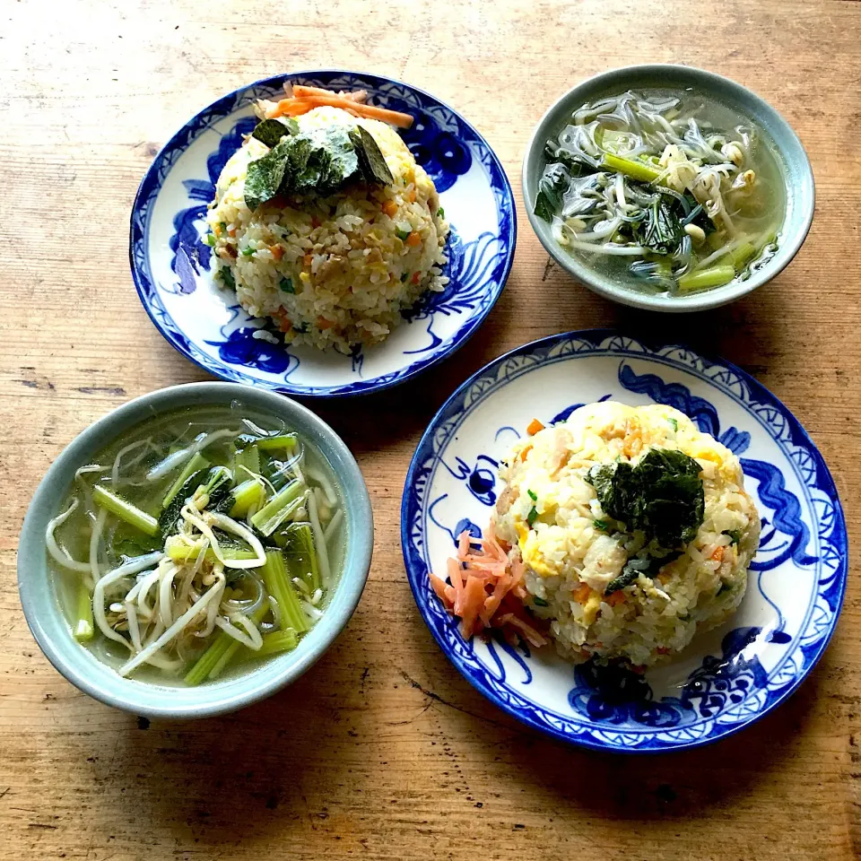 夏休みの昼ごはん‼︎ 10 August
 #夏休み  #お昼ごはん  #昼ごはん  #lunch  #ランチ  #焼きめし  #炒飯  #中華スープ  #ふたりごはん  #ふたりぐらし|Yoshinobu Nakagawaさん