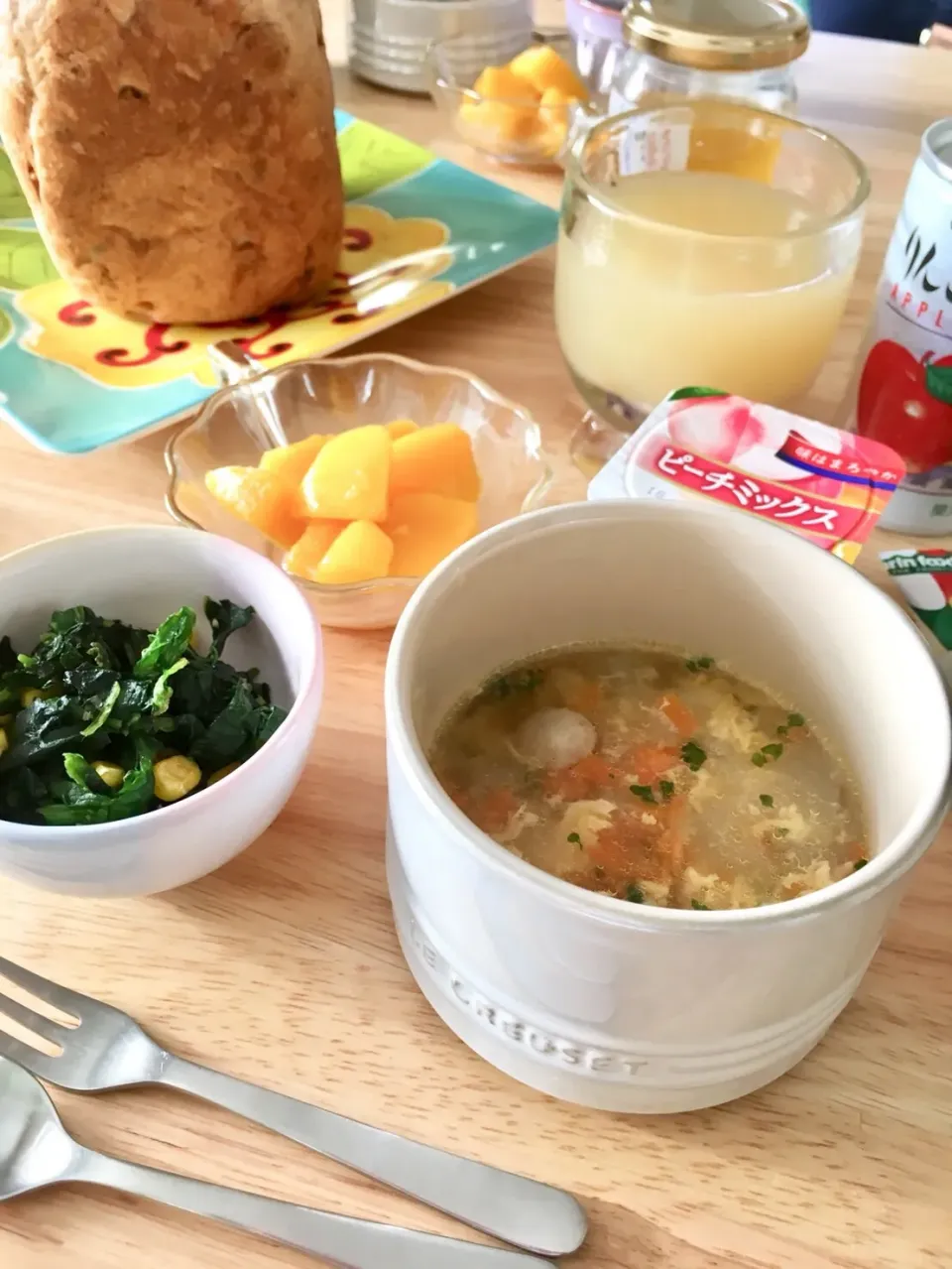 Snapdishの料理写真:マルコメさんモニター当選感謝です💫甘酒くるみ食パンで朝ごはん🍞|さくたえさん