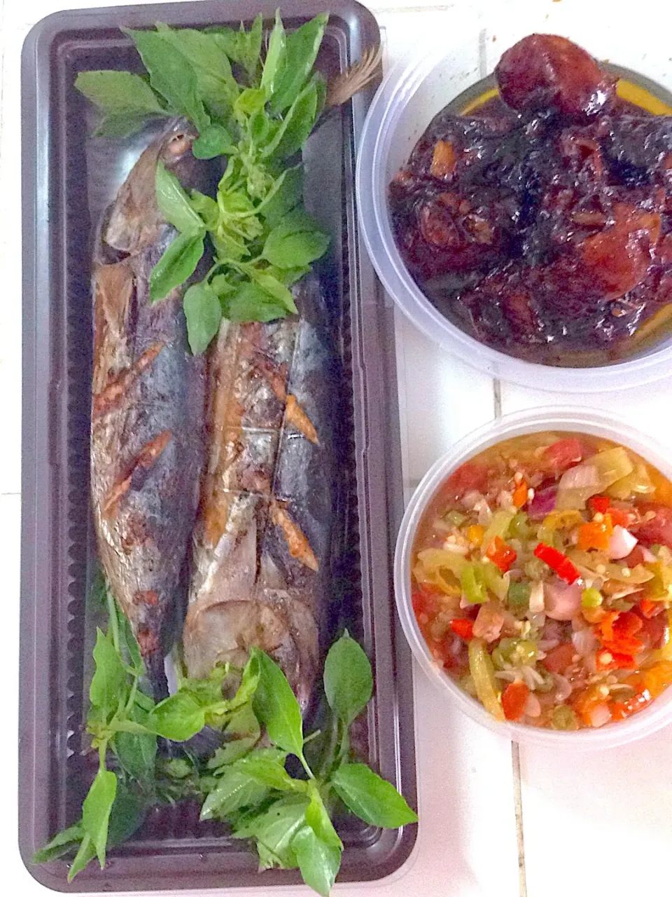 Cakalang bakar-sambal dabu2 and Ayam Goreng mentega #Qianzy|Nancy S. Sanger IIさん