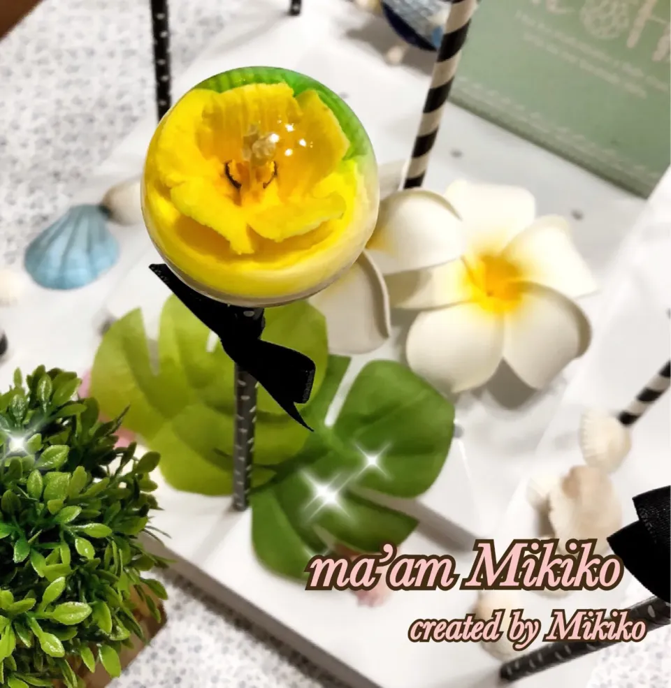 Flower jelly pops of the flower of Hawaii|マダァムMikikoさん