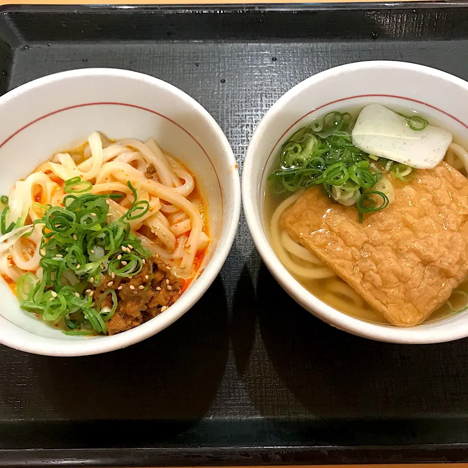 冷やし坦々麺ときつねうどん|ともこさん