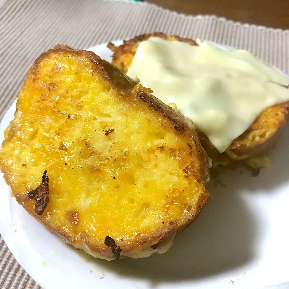 フランスパンのフレンチトースト|花ママちゃんさん