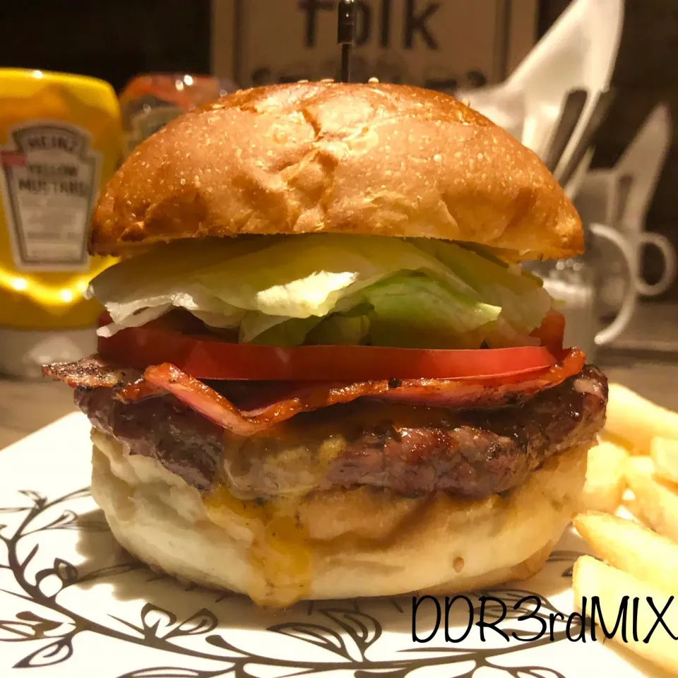 folk burgers&beers ベーコンチーズバーガー|ddr3rdmixさん