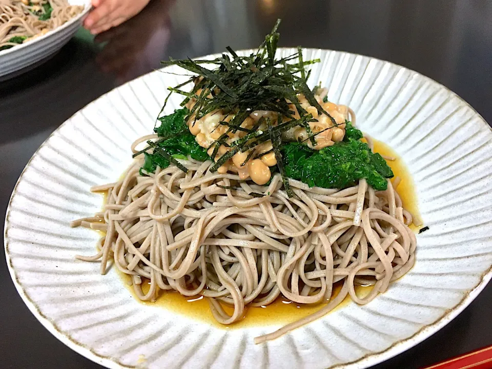 モロヘイヤ納豆蕎麦#夏休みの昼ごはん|kikkiさん