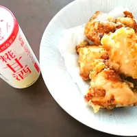 甘酒で浸けた鶏むね肉の唐揚げ|084さん