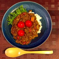 粗挽きミンチと夏やさいのキーマカレー💕|sananaさん