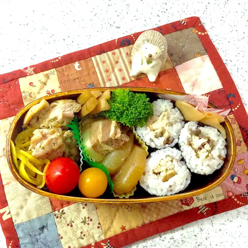 Snapdishの料理写真:今日のお弁当😊 #わっぱ弁当  #夫弁当  #地味弁|naonaomimichanさん