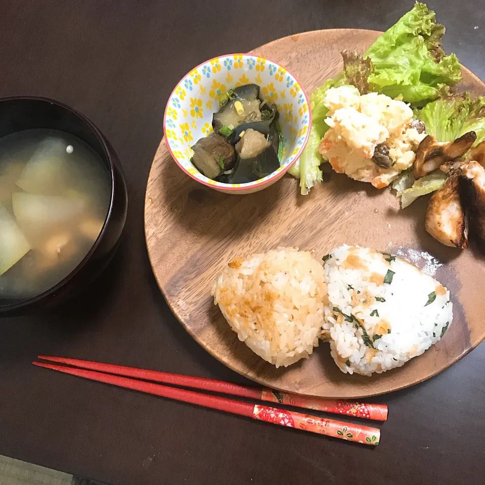 プレート和食おにぎりランチ|みにゃんさん