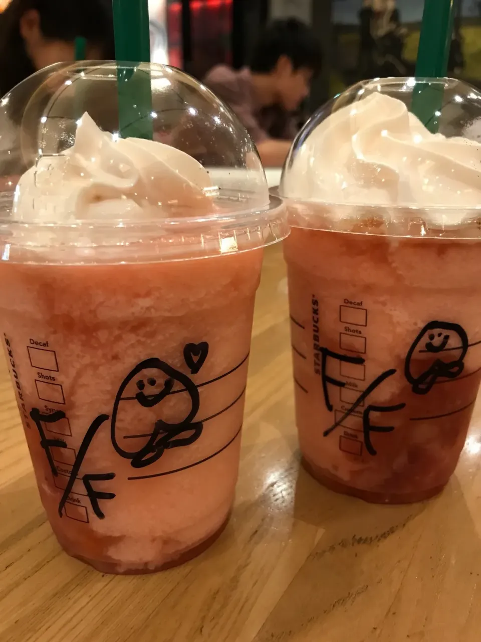 Snapdishの料理写真:ピーチピンクフラペチーノ🍑|あやさん