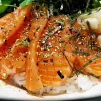 salmon with rice