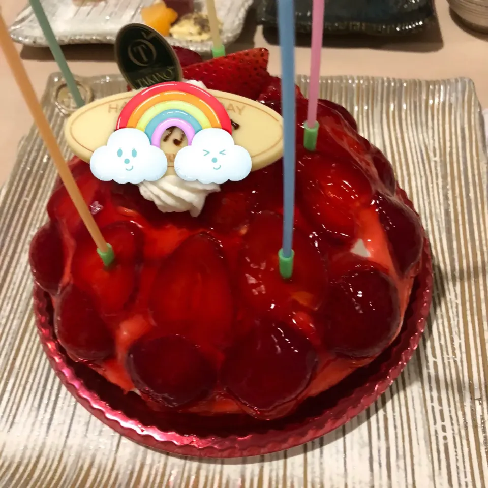 Snapdishの料理写真:birthdayケーキ♡1個目♡2018/08/14|ちび太さん