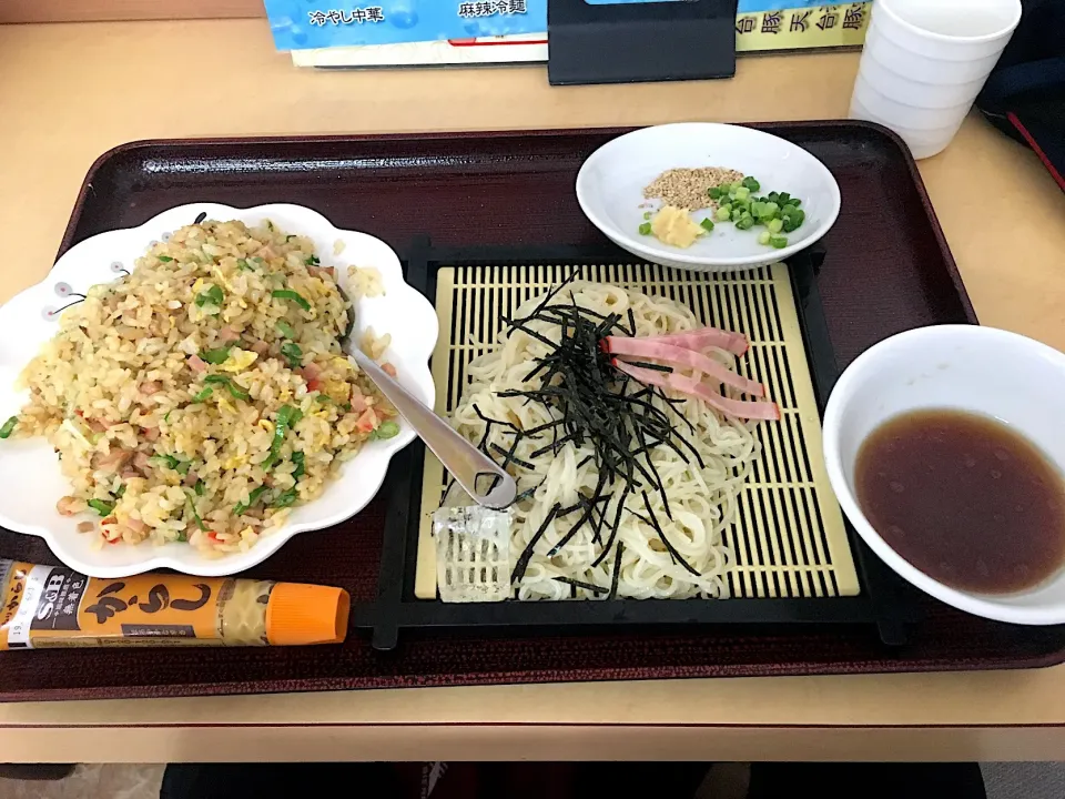 ざるラーメン+炒飯セット|しのぶさん