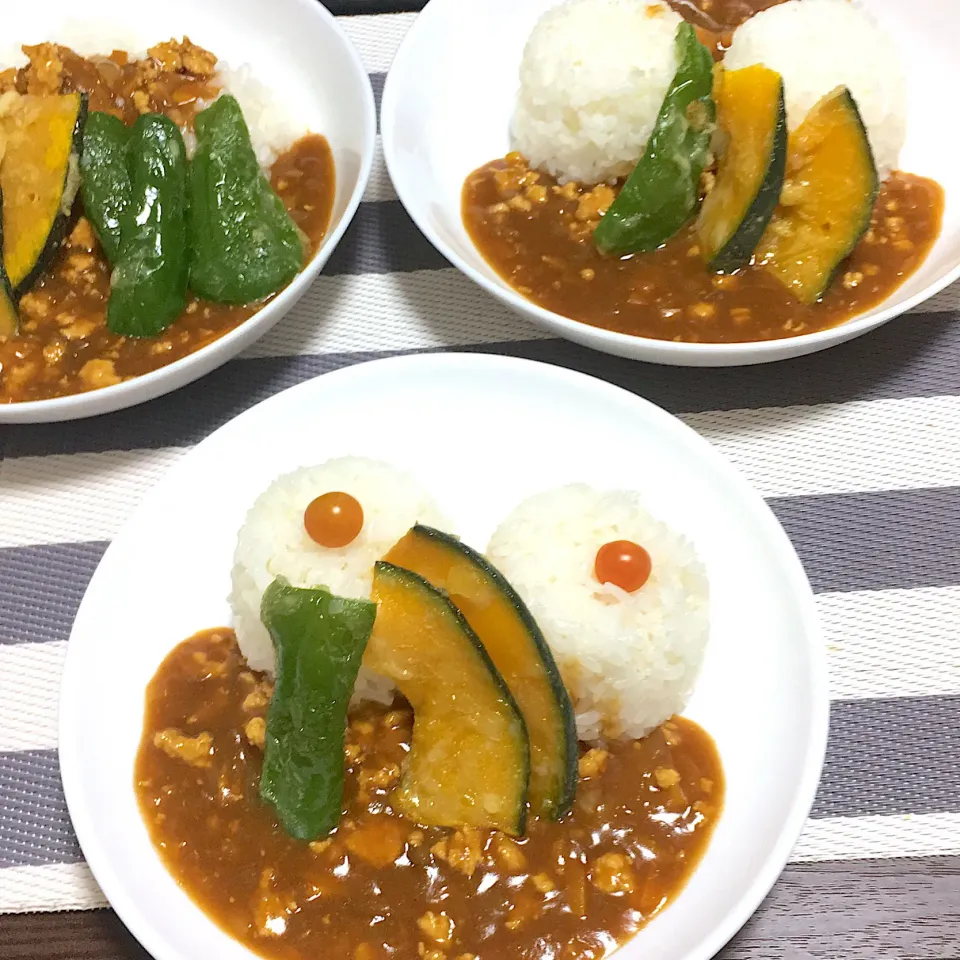 かぼちゃとピーマンの素揚げカレー|taeminさん