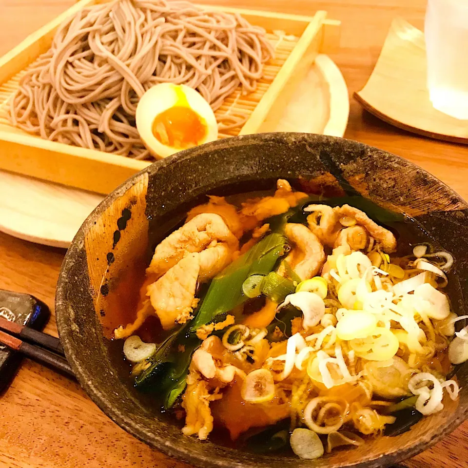 ラー油を効かせた肉つけ蕎麦|夢酒(ムッシュ)さん