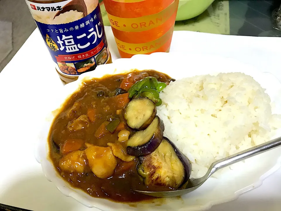 チキン茄子カレー  塩こうじ使用|ヨシコさん