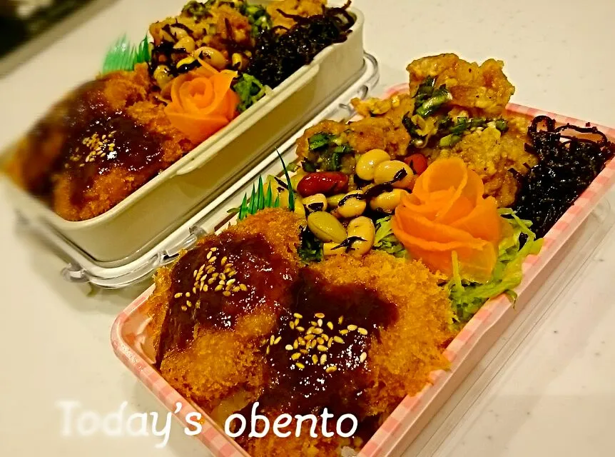 #我が家の働く男弁当
土曜日‥ガッツリ揚げ物お弁当|kimi=kimi🌼Kitchenさん