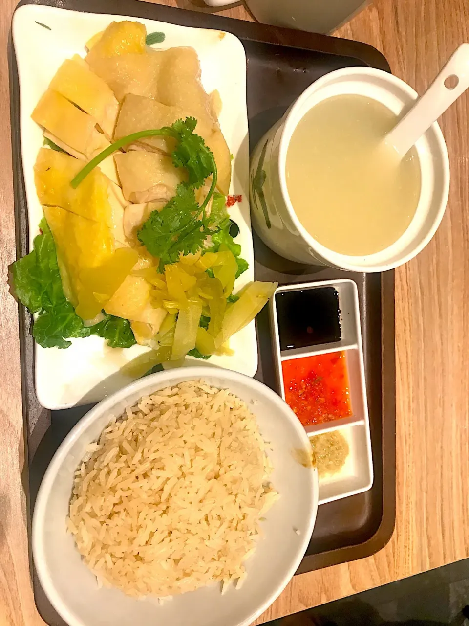 Singapore styles boneless hainanese chicken set|Sky Blueさん