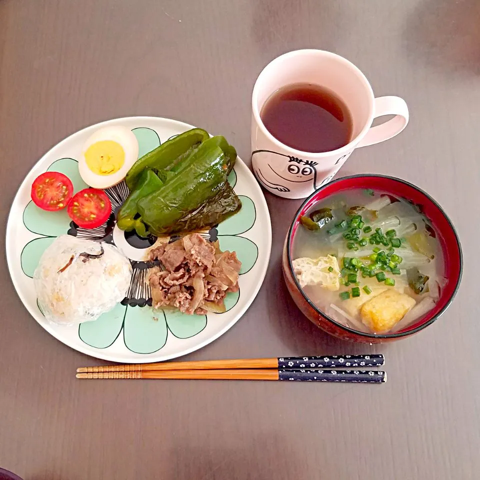 Snapdishの料理写真:ワンプレートの朝ご飯♡|Mami.Nさん