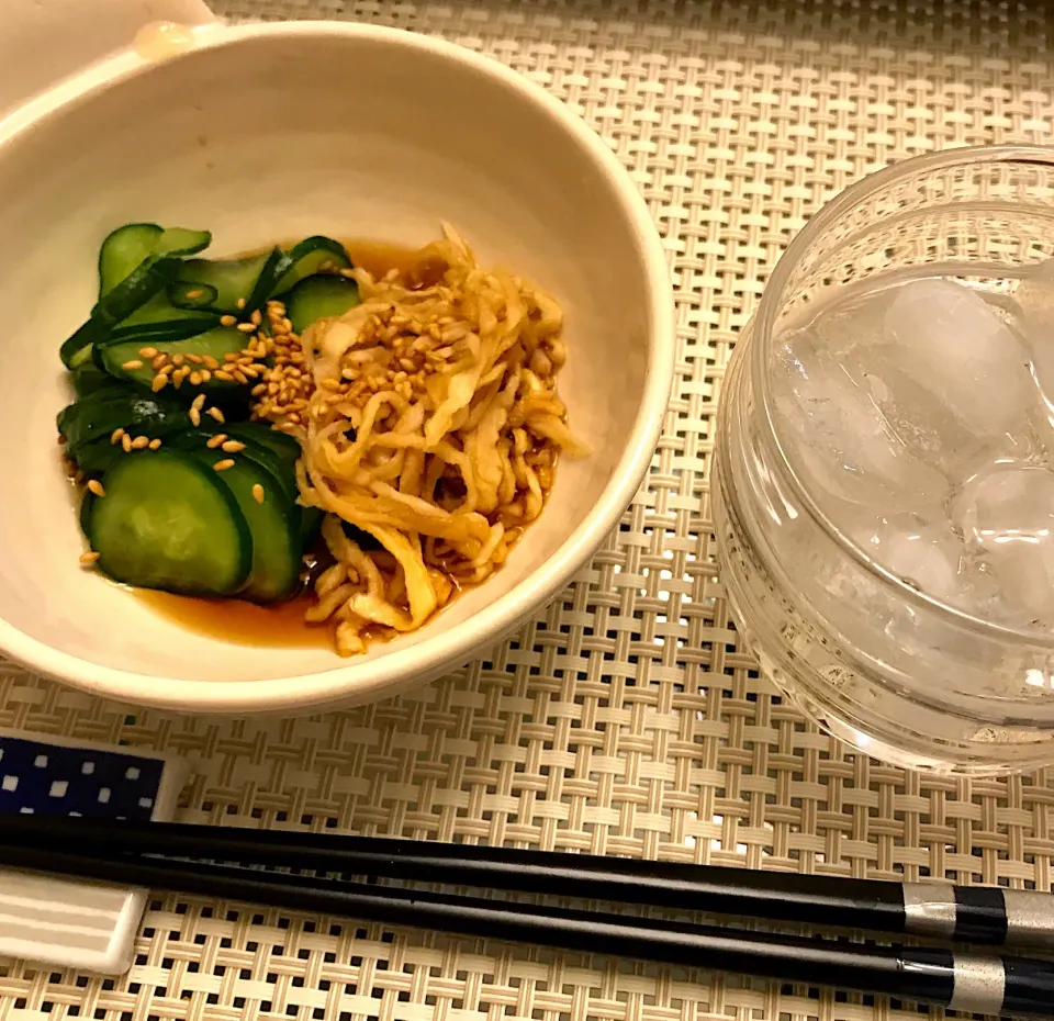 けふの肴は、切り干し大根と塩もみきゅうりの酢の物どす🍶|にゃあ（芸名）さん