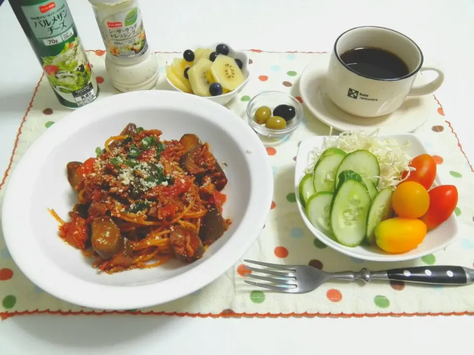 茄子のミートソーススパゲッティ|mikaさん