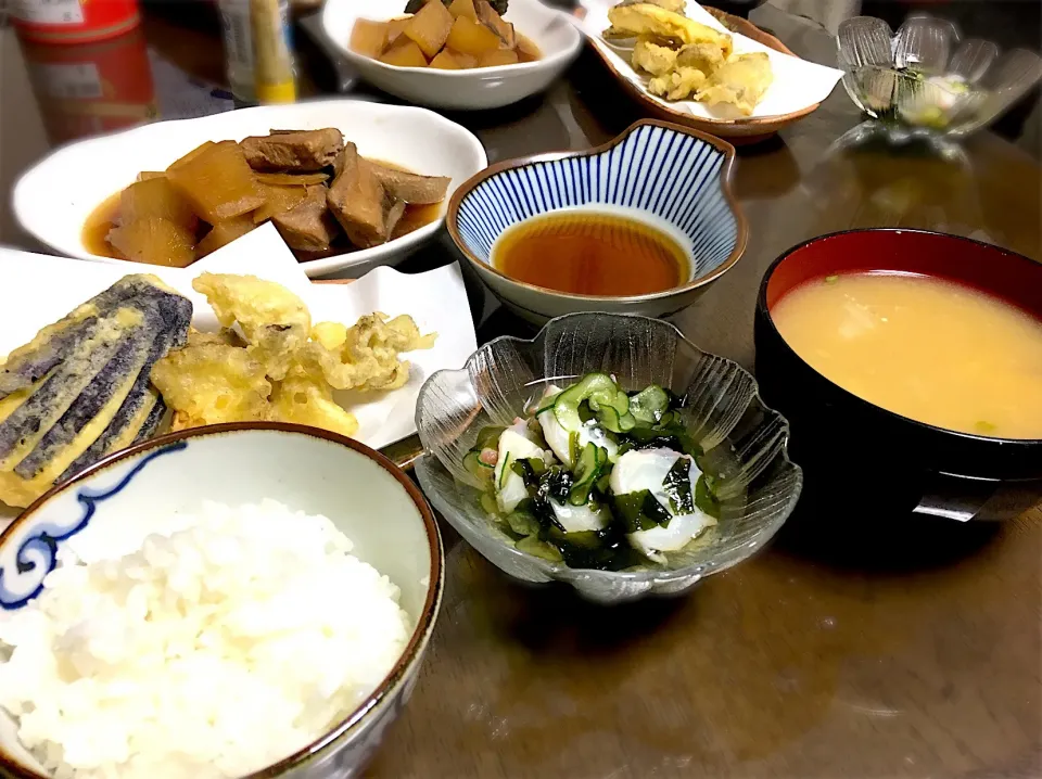 ぶり大根の晩ご飯と布海苔のお味噌汁✨|marimoさん