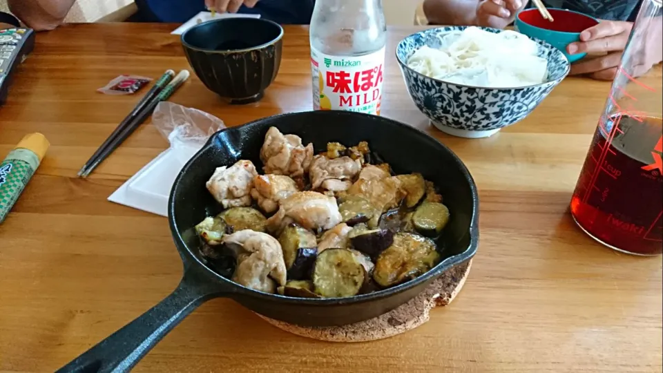 なすと鶏肉ポン酢炒め|しぃずぅさん