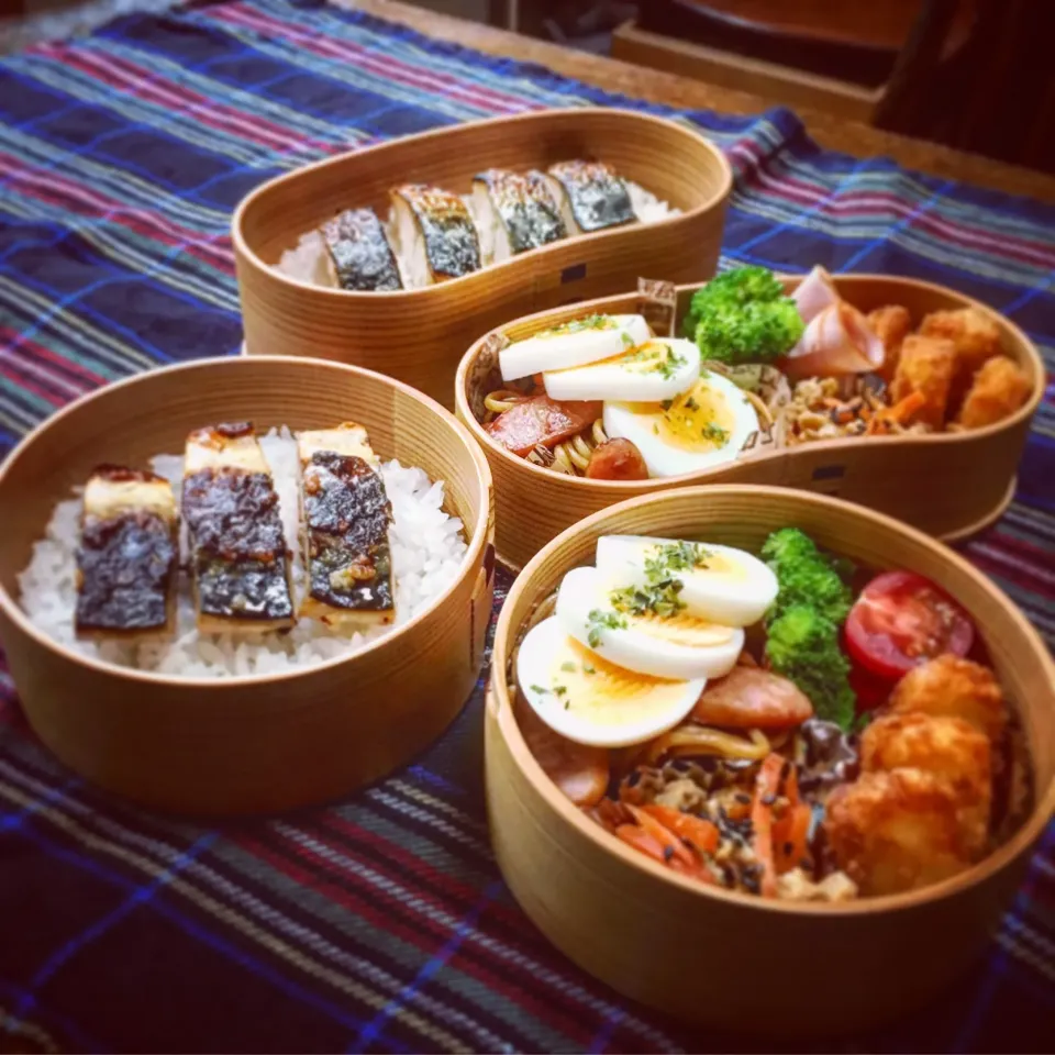 Snapdishの料理写真:お父さん、高校男子🐟鯖の塩麹漬けお弁当◡̈⃝︎⋆︎*2018.08.21|カンカンさん