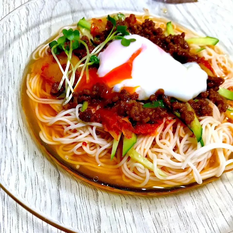 ピリ辛☆焼肉風味ビビン素麺|なっさまーさん