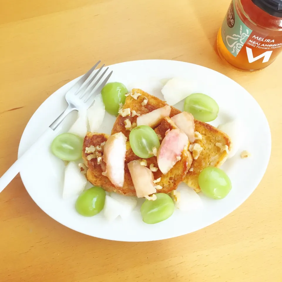 シャインマスカットと桃と梨の贅沢フレンチ🍽🍇🍑🍐✨|leeさん