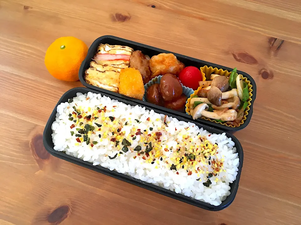 しめじとちくわのマヨおかか炒め弁当|Emi Mikadoさん