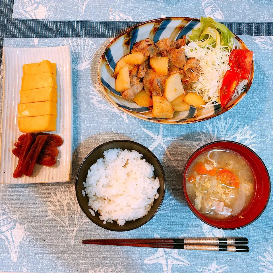 豚肉とジャガイモのにんにく味噌炒め|♡mii's kitchen♡さん