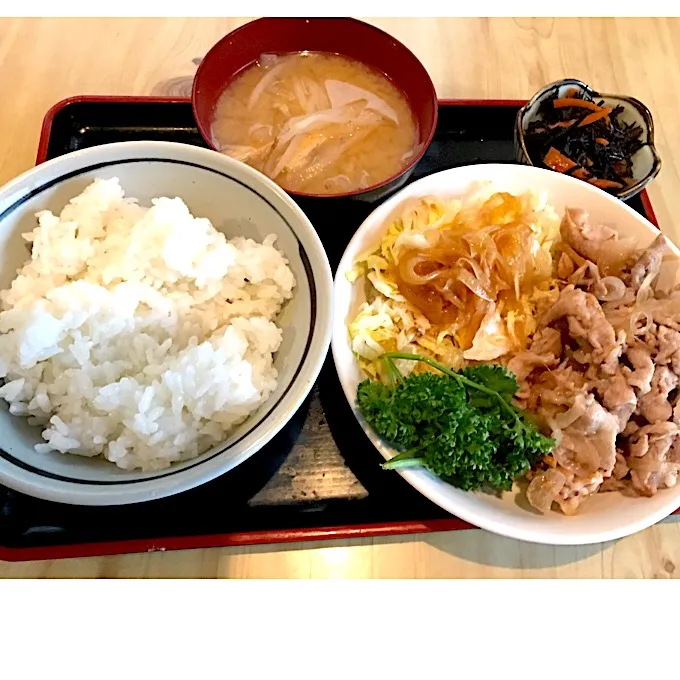 豚生姜焼き定食|ちこさん