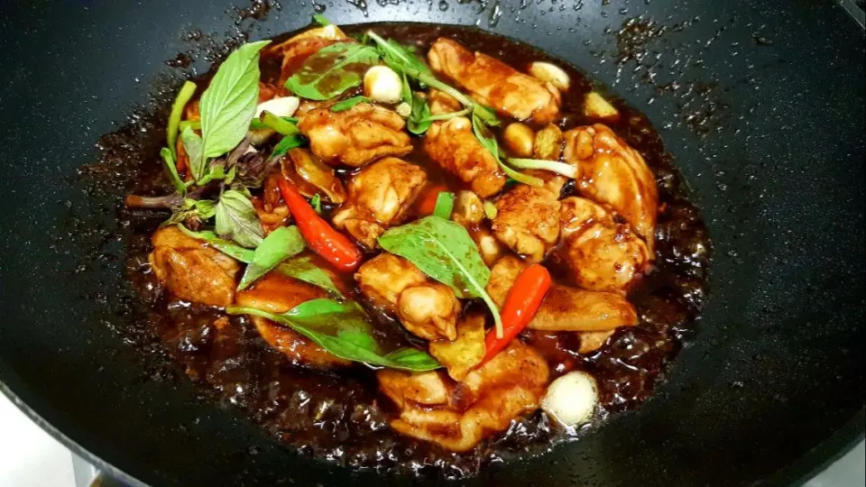 saute chicken in rice wine and soy sauce|steven z.y.さん