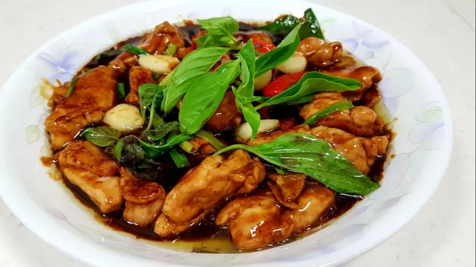 saute chicken in rice wine and soy sauce|steven z.y.さん