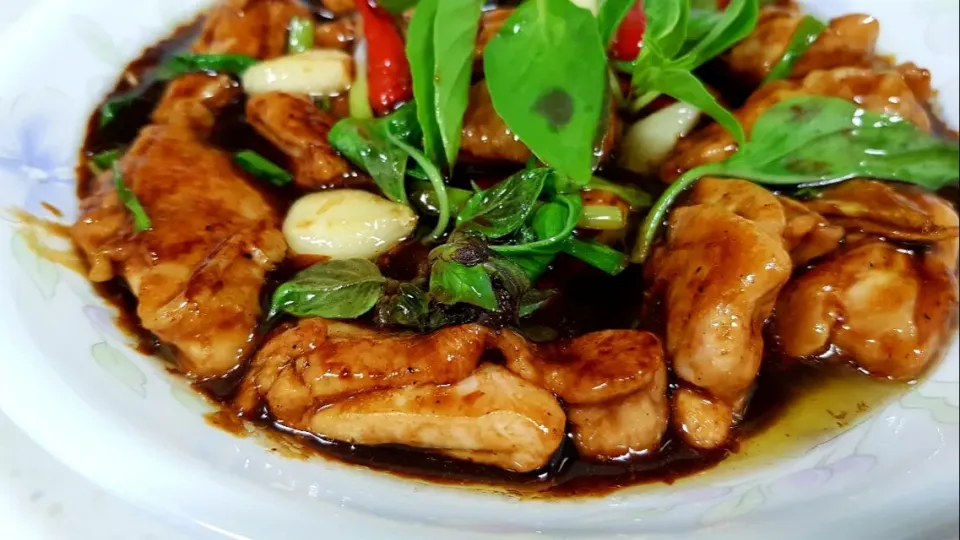 saute chicken in rice wine and soy sauce|steven z.y.さん