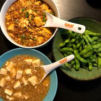 麻婆豆腐✨大人用と子ども用🎵
#ピリ辛大人用
#辛くない子ども用