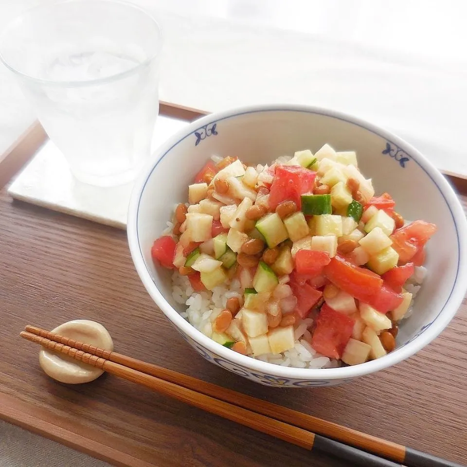 Snapdishの料理写真:液体塩こうじで♪夏のぶっかけ丼♪|ハナマルキさん