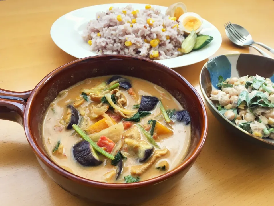 きときと野菜たっぷり❣️トマトココナッツカレー🍛🍆🎃🍅🌱|leeさん