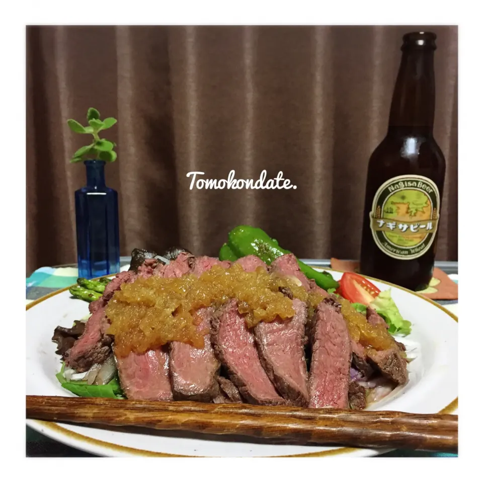 Snapdishの料理写真:ローストビーフと焼き野菜🐂♡|🇯🇵ともこちゃん。さん