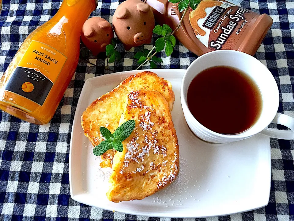 自家製食パンでフレンチトースト🍞|むーさん