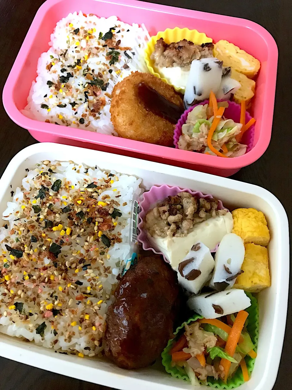 ハンバーグかコロッケ弁当|kiicoさん