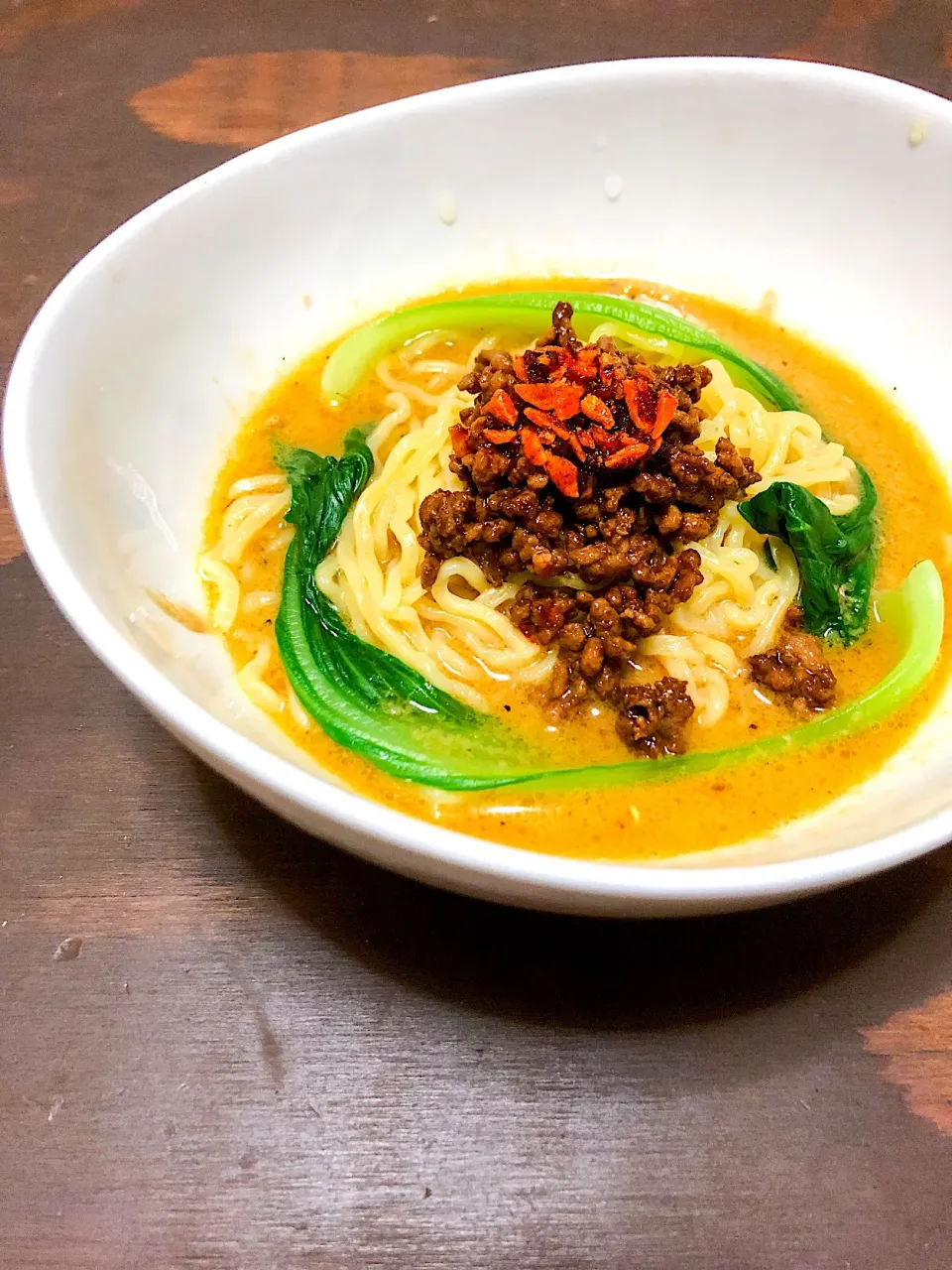 鶏エキスの担々麺☆常備肉味噌と食べるラー油で|梅寿さん