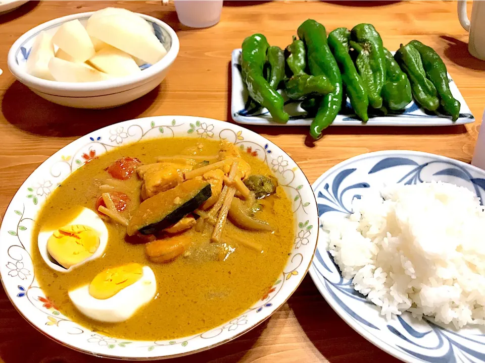 夏野菜たっぷりの和風グリーンカレー|ｌａｖｅｎｄｅｒｆ❜mさん