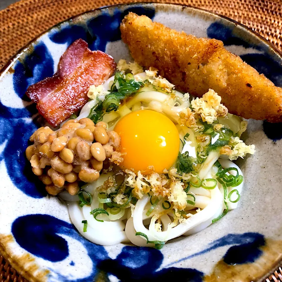 釜玉うどんで朝ごはん😋|nao子さん