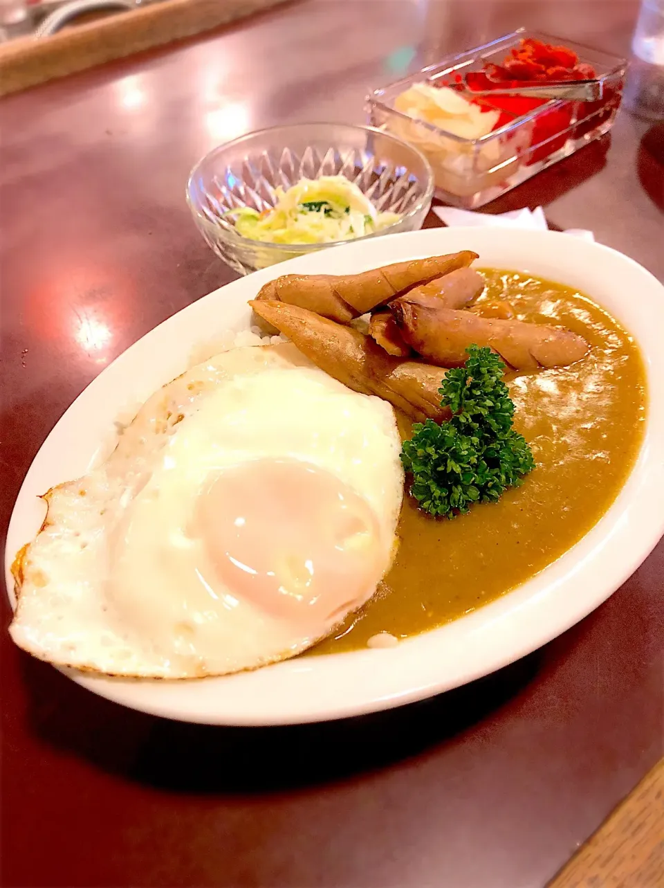 横須賀 ベンガルのジャーマンエッグチキンカレー|くぅ♪さん